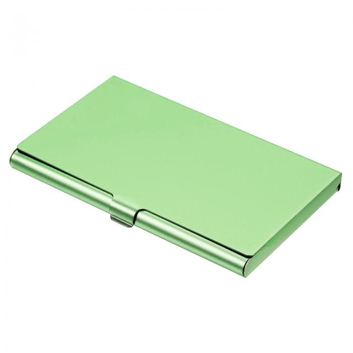 PATIKIL 名刺ホルダー アルミニウム合金 フリップカバー スリム 名刺ケース 女性男性用 グリーン