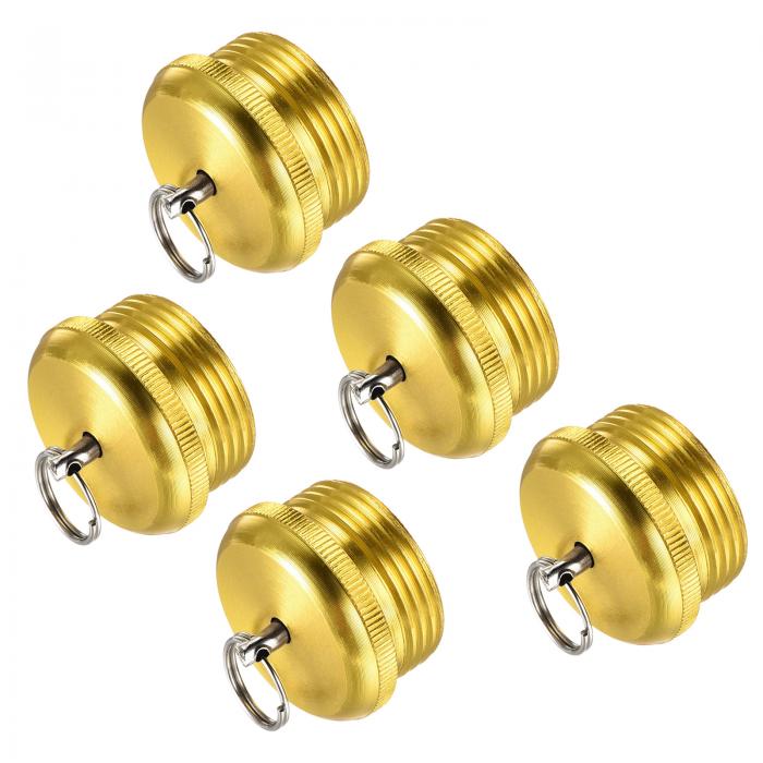 PATIKIL 20mm直径 釣り竿エンドカップ 5個 銅メッキ プロテクター ロッドビルディングの修理用