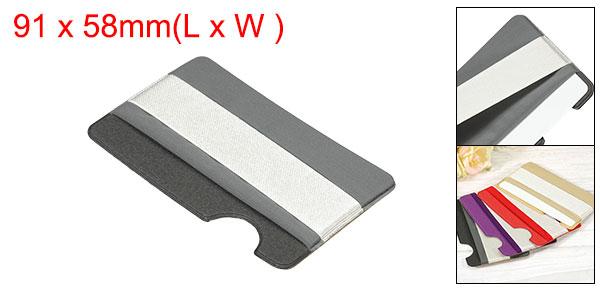 PATIKIL クレジットカードホルダー 1個 スパンデックス製 グレー 横型カードホルダースタイル カードホルダースティックオンウォレットスリーブ