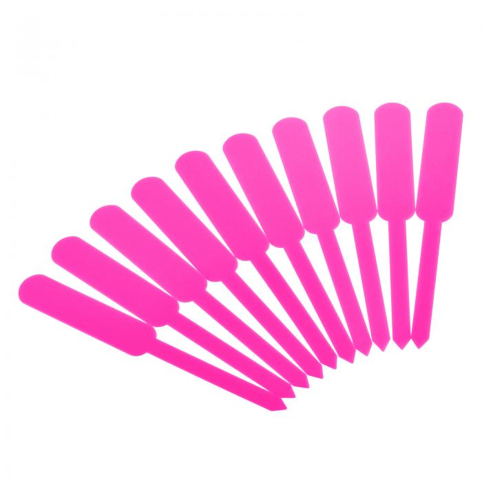 PATIKIL 植物ラベル 200個 PP 長方形マーカータグ 屋外 屋内 ガーデン用 ピンク