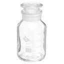 PATIKIL 500mL 培地ボトル 1個 丸型 目盛りガラス 保存瓶 クリアキャップ付き ラボ ホーム用 クリア