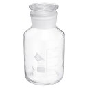 PATIKIL 1000mL メディアボトル 1本入り ラウンド 目盛りガラス保存瓶 クリアキャップ付 ラボホーム用 クリア