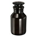 PATIKIL 250mL メディアボトル 1本入り ラウンド 目盛りガラス保存瓶 クリアキャップ付 ラボホーム用 アンバー