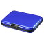 PATIKIL RFID アルミニウム 財布 クレジットカードホルダー 6スロットケース 名刺 ID カード用 ブルー