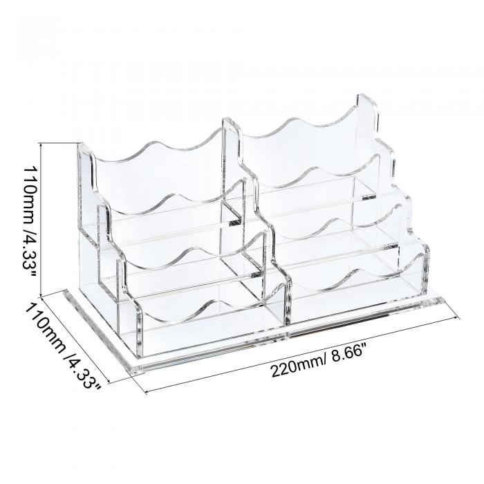 PATIKIL 名刺入れ アクリル 6スロット デスクトップ名カードの表示 オフィスデスク用 クリア