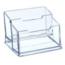 PATIKIL 名刺入れ プラスチック 2スロット デスクトップ名カードの表示 オフィスデスク用 クリア