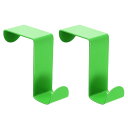 uxcell ドアフック2個セット - ステンレス製ドアハンガーフック S字フック 洋服 帽子 タオル掛け(緑)