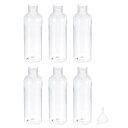 PATIKIL 200ml 48 x 130mm クリア トラベルボトルセット 6合1セット じょう付き シャンプー ローション クリーム 石鹸用