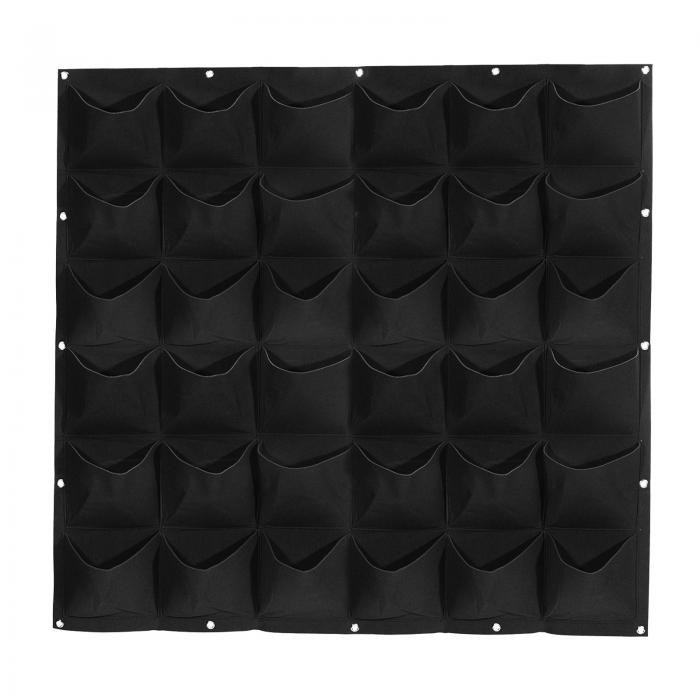 uxcell 縦吊りグローバッグ 36ポケット付き 壁掛け フェルト生地 植木鉢バッグ 植物の容器 庭 家 装飾..