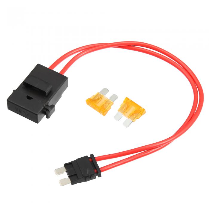 uxcell 32V 標準ヒューズアダプタータップヒューズキット 5Aブレードスタイルヒューズ2個付き 車 ボート用