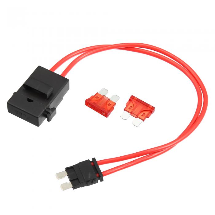 uxcell 32V 標準ヒューズアダプタータップヒューズキット 10Aブレードスタイルヒューズ2個付き 車 ボート用