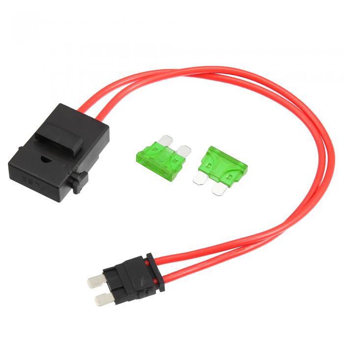 uxcell 32V 標準ヒューズアダプタータップヒューズキット 30Aブレードスタイルヒューズ2個付き 車 ボート用