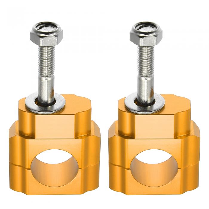 X AUTOHAUX ハンドルバーブラケット クランプライザー ユニバーサル 28 mmバーマウント適合 オートバイ 2個 金色