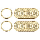 uxcell 金属Oリング 非溶接 Oリングバックル クラフトベルト 財布 バッグ製作 金具用 多目的 25 mm内径 3 mm厚さ ゴールドトーン 20個(4)