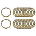 uxcell 金属Oリング 非溶接 Oリングバックル クラフトベルト 財布 バッグ製作 金具用 多目的 25 mm内径 3 mm厚さ ブロンズトーン 20個