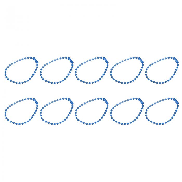 uxcell ボールビーズチェーン 120 mm プルチェーン延長 マッチングコネクタ付き キーチェーン タグ クラフトプロジェクト ジュエリーメイキング用 ダークブルー 24個