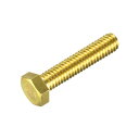 uxcell ブラス製六角形ネジ ボルト フルスレッド ソリッドブラス製 マシン用 グレード4.8 5/16-18x38mm 1個入(4)