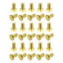 uxcell 真鍮六角ボルト 全ねじ グレード4.8 ソリッド 黄銅六角ボルト 小ねじ 機械ねじ M6x10mm 30個