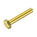 uxcell 真鍮六角ボルト 全ねじ グレード4.8 ソリッド 黄銅六角ボルト 小ねじ 機械ねじ M8x45mm 1個(4)