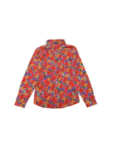 Allegra K 花柄シャツ ブラウス 長袖 おしゃれ ボタンダウン 通勤 オフィス カジュアル レディース オレンジ M Allegra K 花柄シャツ ブラウス 長袖 おしゃれ ボタンダウン 通勤 オフィス カジュアル レディース オレンジ M