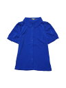 Allegra K ブラウス レディース 半袖 シフオンブラウス 襟付き シャツ オフィス カジュアル トップス 着痩せ おしゃれ 通勤 OL ロイヤルブルー ...