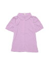 Allegra K ブラウス レディース 半袖 シフオンブラウス 襟付き シャツ オフィス カジュアル トップス 着痩せ おしゃれ 通勤 OL ピンク M