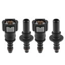 uxcell ストレート 燃料ラインホース クイックリリースコネクター 取り外しホース ナイロン 9.49mm SAE - 8mm 2セット