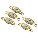PATIKIL LEDフィッシングルアーライト 5個セット ディープドロップフィッシングライト 水中釣りライト 光る餌フラッシャートローリングルアー 赤色