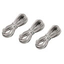 uxcell レザーコード 5 M 2.6 mm フラット スエード ストリングストリップ 財布 ハンドバッグ 靴ひも DIY工芸品 ブレスレット作り用 シルバ...