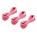 uxcell レザーコード 5 M 2.6 mm フラット スエード ストリングストリップ 財布 ハンドバッグ 靴ひも DIY工芸品 ブレスレット作り用 フクシ...