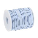 uxcell スエードコード 45 M 2.6 mm フラット レザー 糸ひも 財布 ハンドバッグ 靴ひも DIY工芸品 ブレスレット作り用 ライトブルー 1ロ...