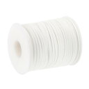 uxcell スエードコード 45 M 2.6 mm フラット レザー 糸ひも 財布 ハンドバッグ 靴ひも DIY工芸品 ブレスレット作り用 ホワイト 1ロール