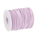 uxcell スエードコード 45 M 2.6 mm フラット レザー 糸ひも 財布 ハンドバッグ 靴ひも DIY工芸品 ブレスレット作り用 ライトパープル 1...