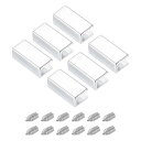 uxcell ベルトバックルエンドチップ 亜鉛合金 ジッパークリップ ストラップエンドキャップ 革縫製装飾DIYアクセサリー用 19 mm クロム 6個