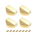 uxcell ジッパーテールクリップ 亜鉛合金 ジッパーバックルテールストッパー エンドチップ 革縫製DIYアクセサリー用 16 mm ゴールドトーン 4個