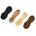 uxcell スエードコード フラット レザースレッド文字列 財布 ハンドバッグ 靴ひも DIY クラフト ブレスレット作り用 10 M 2.6mm 4色 ベー...