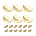 uxcell ジッパーテールクリップ 亜鉛合金 ジッパーバックルテールストッパー エンドチップ 革縫製DIYアクセサリー用 25.5 mm ゴールドトーン 6個