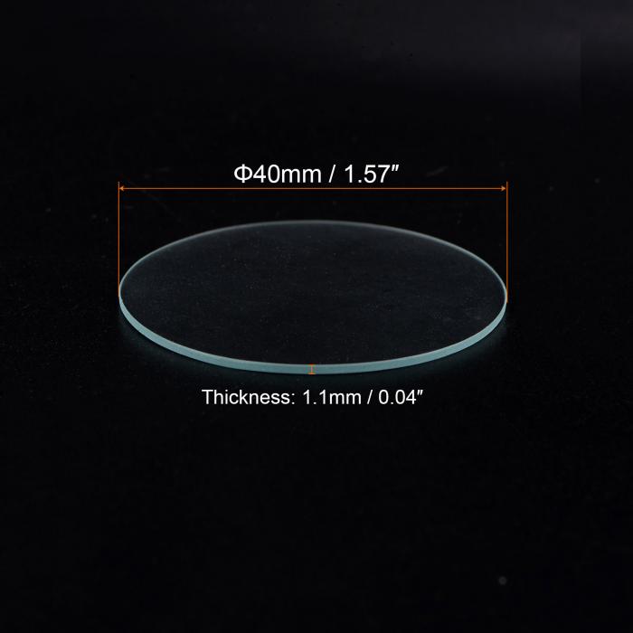 uxcell 時計ガラスクリスタルレンズ 40 mm直径 1.1 mmエッジ厚さ ダブルドーム ラウンド クリア 時計ガラス交換部品 時計メーカー用 時計ガラスレンズ交換 6個