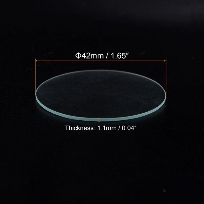uxcell 時計ガラスクリスタルレンズ 42 mm直径 1.1 mmエッジ厚さ ダブルドーム ラウンド クリア 時計ガラス交換部品 時計メーカー用 時計ガラスレンズ交換 6個