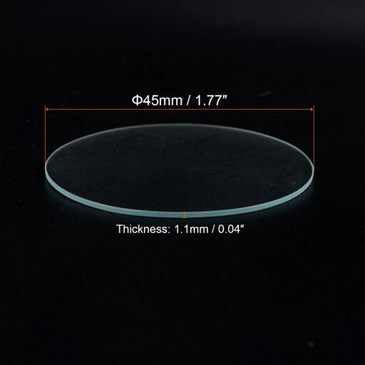 uxcell 時計ガラスクリスタルレンズ 45 mm直径 1.1 mmエッジ厚さ ダブルドーム ラウンド クリア 時計ガラス交換部品 時計メーカー用 時計ガラスレンズ交換 6個