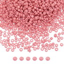 uxcell ガラス玉 2mm 穴ルースビーズ ブレスレット用 イヤリング ジュエリー作り ヘアブレイド スイカピンク