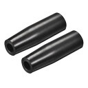 uxcell ハンドルグリップ スレッドハンドホイール ネジノブ 工場レース用 マシン用 ブラック 長さ82mm 外径25mm 2個入