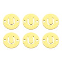 uxcell ステンレススチールレターリンク装飾6個 アルファベットペンダントコネクタ DIYイヤリングブレスレットネックレス宝石ギフト作成用 金色レターU