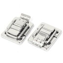 uxcell トグルラッチ スイッチ掛け金 36mmx30mm シルバートーン メタル 2個
