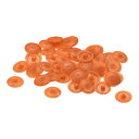 uxcell スクリューキャップカバー 12x3 mm プラスチック製 ネジ飾りカバー プラスカム用継手ナット セルフタッピンねじ オレンジ レッド 40個