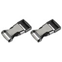uxcell クイックサイドリリースバックル - 調節可能 シームレスクリップ ベルト 留め金 荷物 ストラップ バック 64mm x 30mm x 11mm ...