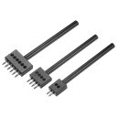 uxcell 2/4/6プロング プロングホールパンチツール プロング穴パンチャー ラウンド穴ステッチチゼル レザークラフト用 5mmスチールプロンプロー