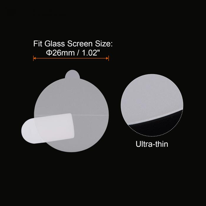 uxcell 時計ガラススクリーンプロテクター 26 mm マットソフト TPUアンチグレア 高精細 HDクリアラウンドスマートウォッチ画面保護フィルム 5個入り