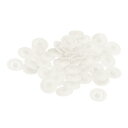 uxcell スクリューキャップカバー 12x3 mm プラスチック製 ネジ飾りカバー プラスカム用継手ナット セルフタッピンねじ ウォームホワイト 40個