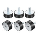 uxcell ラバーマウント M10 オス/メス 防振装置 ショックアブソーバー D50 mmxH20 mm ガレージモーター 空気圧縮機 カーボートボビン用 ...